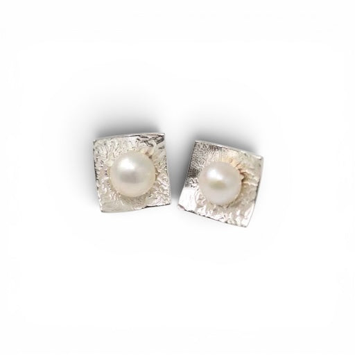 Sterling Square Stud Earrings