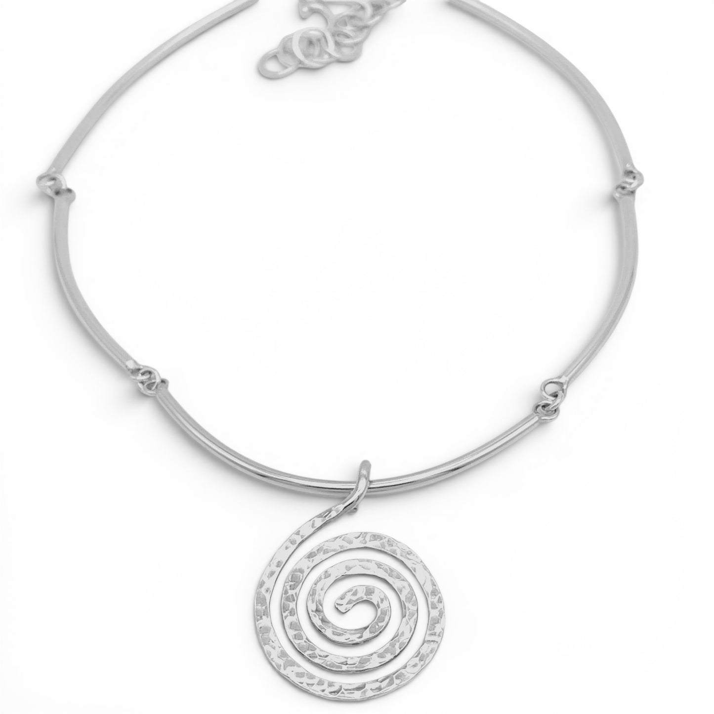 Sterling Spiral Choker Necklace