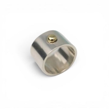 Sterling Ring with 18k Gold Ball