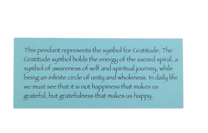 Sterling Gratitude Pendant