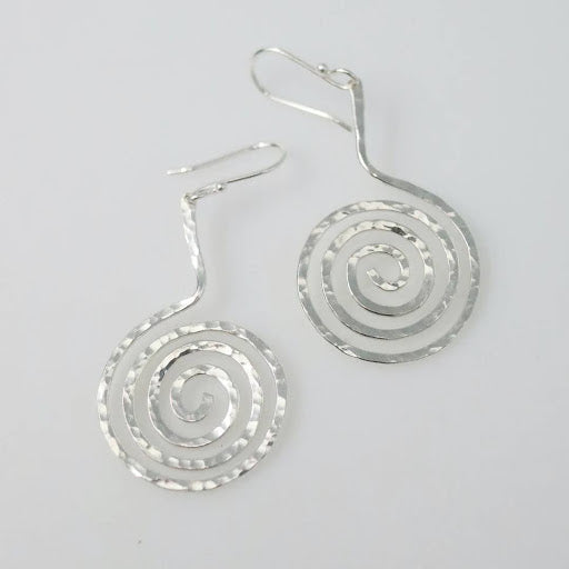 Forged Spiral Earrings