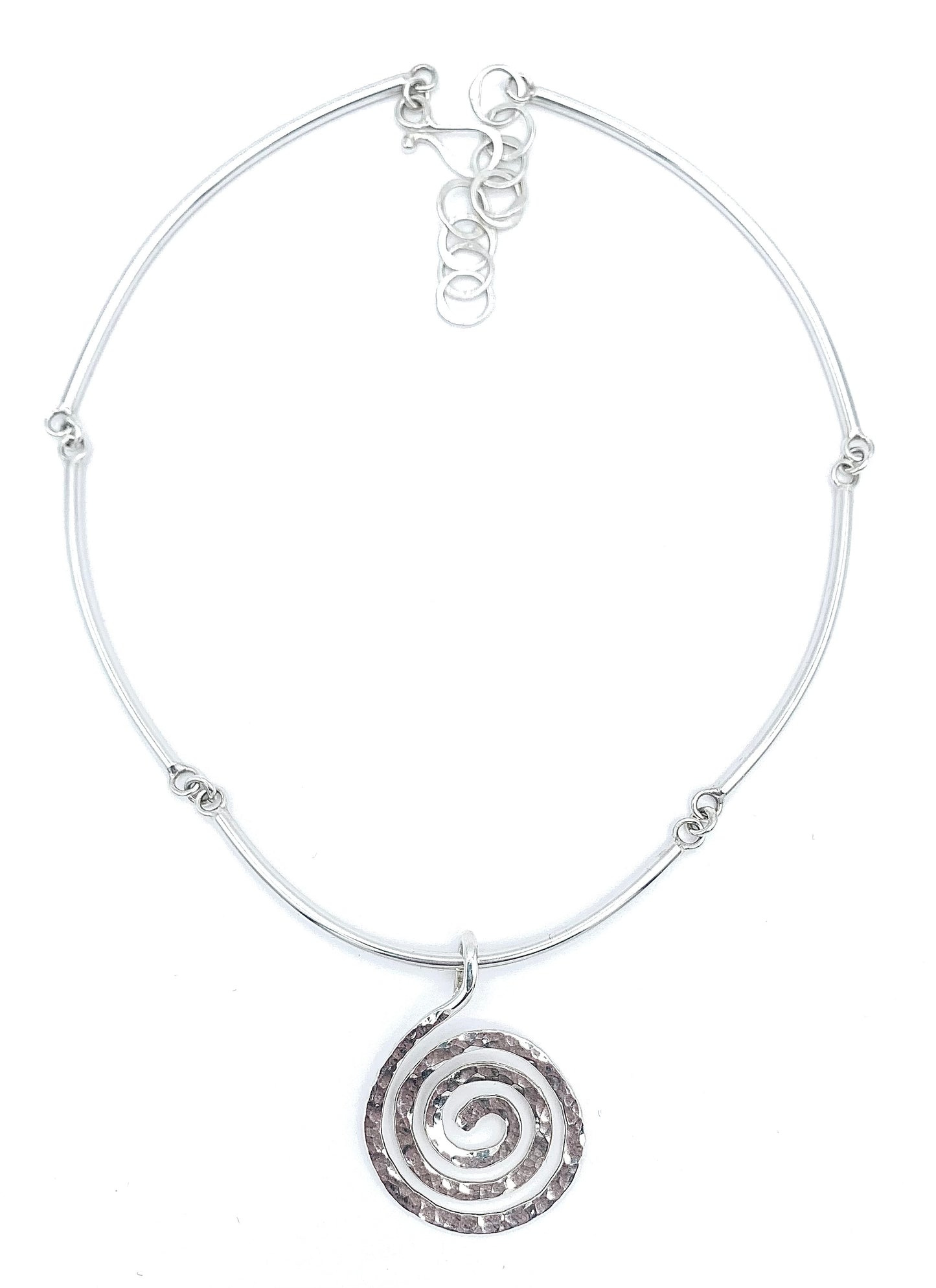 Sterling Spiral Choker Necklace