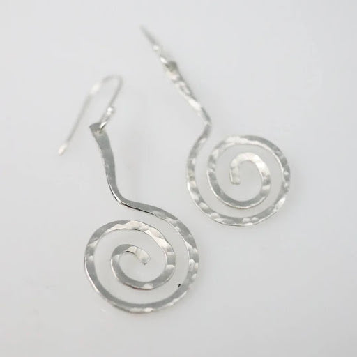 Forged Spiral Earrings